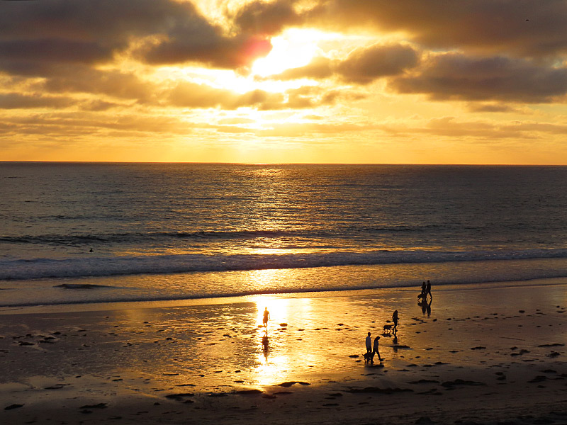 A September sunset at Pacific Beach in San Diego, California. - photo by Joe Alexander