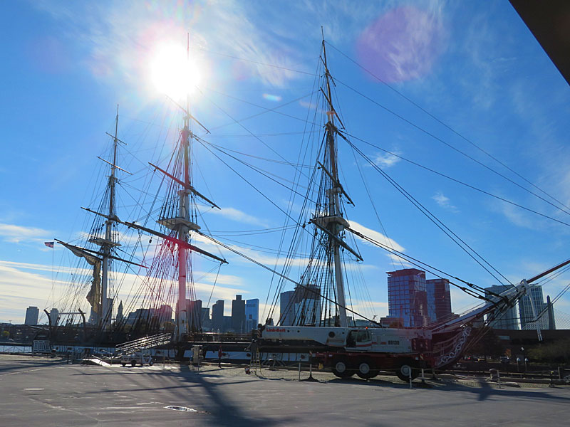 USS Constitution at the Boston Naval Shipyard. – photo by Joe Alexander