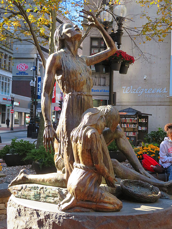Dying of Hunger monument in downtown Boston near the Freedom Trail. – photo by Joe Alexander