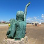Galveston 1900 Storm Memorial on the seawall by artist David W. Moore. – photo by Joe Alexander