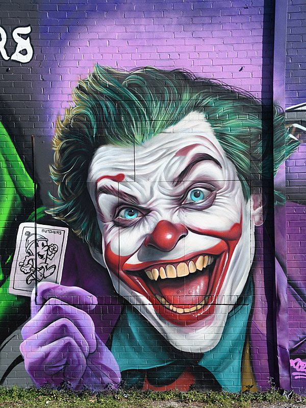 A mural in progress by The Butchers Crew at Essex Modern City the weekend before Christmas, 2025.