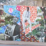 Part of the new mural by Kaldric Dow on San Antonio's near East Side on Nolan Street.