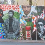 Part of the new mural by Kaldric Dow on San Antonio's near East Side on Nolan Street.