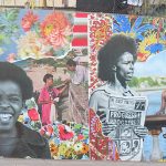 Part of the new mural by Kaldric Dow on San Antonio's near East Side on Nolan Street.