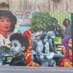 Part of the new mural by Kaldric Dow on San Antonio's near East Side on Nolan Street.