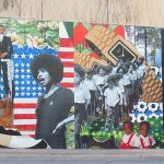 Part of the new mural by Kaldric Dow on San Antonio's near East Side on Nolan Street.