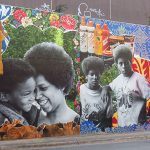 Part of the new mural by Kaldric Dow on San Antonio's near East Side on Nolan Street.