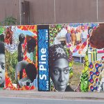 Part of the new mural by Kaldric Dow on San Antonio's near East Side on Nolan Street.