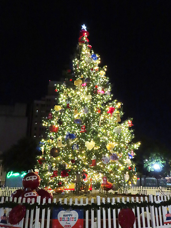 The official City of San Antonio Christmas tree in Travis Park in December 2025. - photo by Joe Alexander