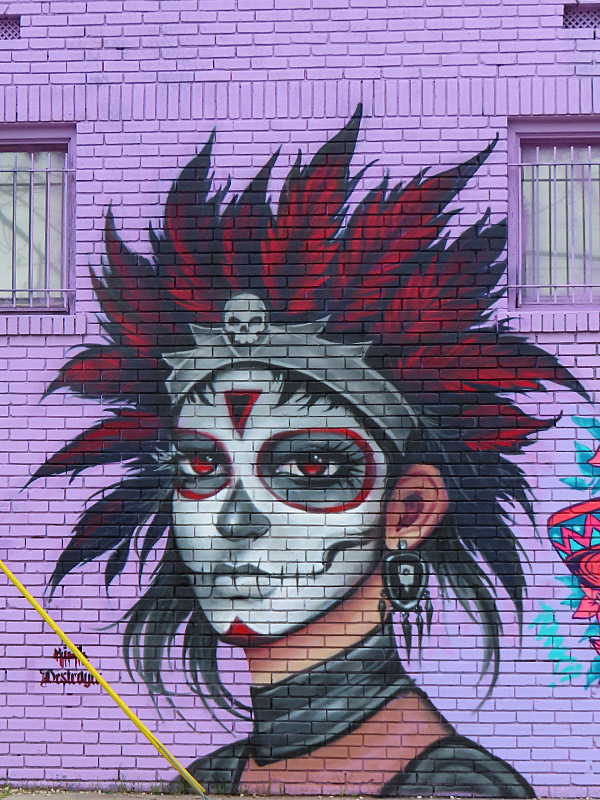 Viva Fiesta Paint Jam mural in San Antonio by Kimie The Destroyer