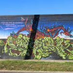 Mural on Hoefgen Street a few blocks south of the Alamodome near downtown San Antonio.