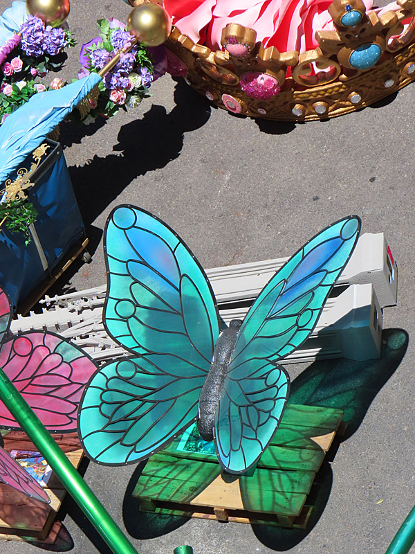 Pieces for the Bellagio Conservatory in a lot behind the Casino in June 2026. - photo by Joe Alexander