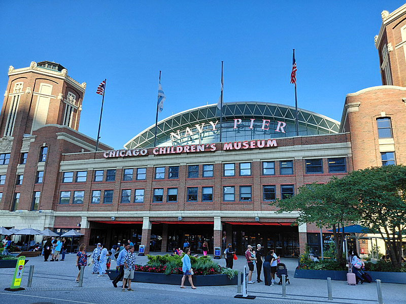 The Chicago Children's Museum sign greets you was you walk up to Navy Pier. - photo by Joe Alexander