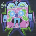 This is part of a block-long street mural on Hoefgen Street just south of Carolina a few blocks from the Alamodome in downtown San Antonio.