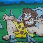 This is part of a block-long street mural on Hoefgen Street just south of Carolina a few blocks from the Alamodome in downtown San Antonio.